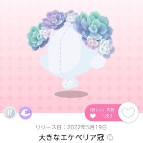 大きなエケベリア冠 | ポケコロツイン(ポケツイ)のアカウントデータ、RMTの販売・買取一覧