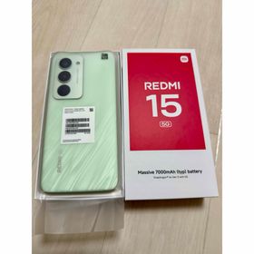 シャオミ(Xiaomi)のREDMI 15 5G 128GB リップルグリーン(スマートフォン本体)
