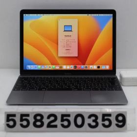 Apple MacBook Retina 12in 2017 A1534 スペースグレイ A1534 Core m3 7Y32 1.2GHz/8GB/256GB(SSD)/12W/WQXGA(2304x1440) 【558250359】