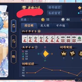 ４麻雀聖１、３麻雀傑3、好戦績、連勝の道 | 雀魂 じゃんたまのアカウントデータ、RMTの販売・買取一覧