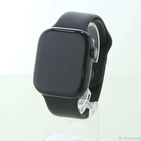 〔中古〕Apple(アップル) Apple Watch Series 10 GPS 46mm ジェットブラックアルミニウムケース ブラックスポーツバンド〔262-ud〕