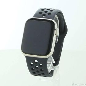 〔中古〕Apple(アップル) Apple Watch SE 第2世代 GPS 40mm スターライトアルミニウムケース アンスラサイト／ブラックNikeスポーツバンド〔344-ud〕