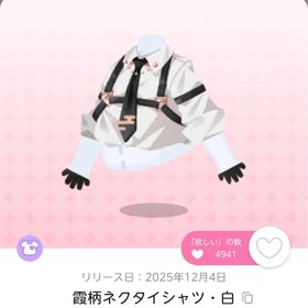 霞柄ネクタイシャツ・白 双子分 | ポケコロツイン(ポケツイ)のアカウントデータ、RMTの販売・買取一覧