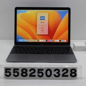 Apple MacBook Retina 12in 2017 A1534 スペースグレイ 24800 Core m3 7Y32 1.2GHz/8GB/256GB/WQXGA 画面キーボード痕あり【中古】【20251226】