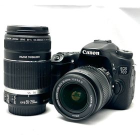 Canon EOS 70D Wレンズセット♪ Wifi付き♪入門機に♪(デジタル一眼)