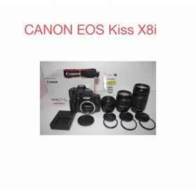 キヤノン(Canon)のキャノン☆極上品☆Canon EOS Kiss X8i トリプルレンズセット(デジタル一眼)