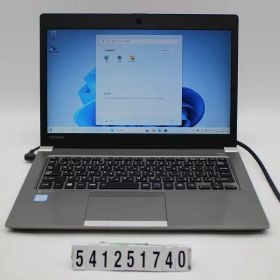 【ジャンク品】dynabook dynabook R63/J Core i5 8250U 1.6GHz/8GB/256GB/13.3W/FWXGA(1366x768)/Win11 バッテリー完全消耗【中古】【20250425】