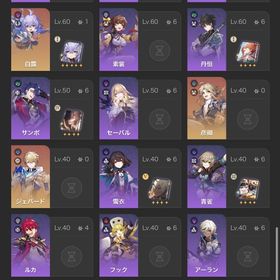 【引退垢】キャストリス＋餅、トリビー1凸＋餅、ヒアンシー＋餅 | 崩壊スターレイル(崩スタ)のアカウントデータ、RMTの販売・買取一覧