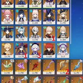 【六神+運命58個】マーヴィカ アルレッキーノ+餅 万葉1凸 鍾離 雷電+餅 ナヒーダ フリーナ+餅 | 原神のアカウントデータ、RMTの販売・買取一覧