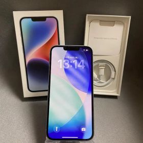 美品 Appleストア版 SIMフリー iPhone14 256GB ブルー色