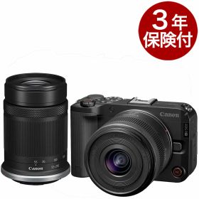 [3年保険付]キヤノン EOS R50Vダブルズームキット ブラック APS-Cサイズセンサーミラーレス一眼カメラRF-S14-30 IS STM PZ標準ズームレンズ＋RF-S55-210mm F5-7.1 IS STM望遠ズームレンズキット『2025年12月中旬発売』