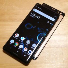 XPERIA XZ3 SOV39(K)液晶保護3Dガラス付SIMロック解除済