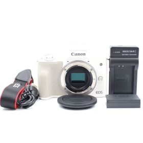 ■シャッター数1000枚以下！極上品■ CANON EOS Kiss M ボディ ホワイト ミラーレス一眼カメラ キヤノン