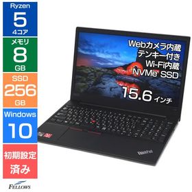 ノートパソコン 中古 Bランク カメラ付き Win10 Pro Lenovo ThinkPad E585 Ryzen 5 2500U 8GBメモリ 256GB SSD 500GB HDD 15.6インチ Wi-Fi テンキー A4
