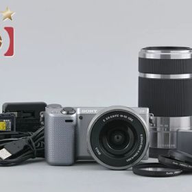 【中古】SONY ソニー α NEX-5R ダブルズームレンズキット シルバー シャッター回数僅少