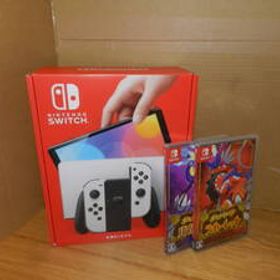 ☆未使用 任天堂/ニンテンドー Switch/スイッチ 有機EL タイプ ホワイト系 人気ソフト付き ※画像参照