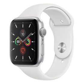 Apple Watch Series 5 GPSモデル 44mm (シルバーアルミニウム/ホワイトスポーツバンド) [MWVD2J/A]（本体状態難） スマートウォッチ