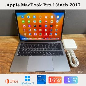 ［美品］Apple MacBook Pro 13inch 2017/Core i7 3.5GHz/メモリ16GB/SSD1TB/Windows11/Office 2024/238