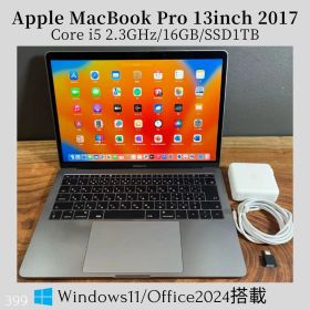 ［美品］Apple MacBook Pro 13inch 2017/Core i5 2.3GHz/16GB/SSD1TB/Windows11/Office 2024/スペースグレイ/399(82)