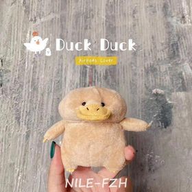 カモノハシ スタイル ー Airpods1/2 イヤホンカバー衝撃吸収 落下防止 可愛いキャラクター AirPods Pro イヤホンカバー ワイヤレス充電 対応 全面保護