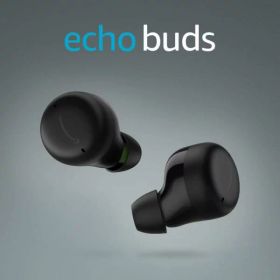 エコーバッズ 第2世代 - アクティブ ブラック ノイズキャンセリング 付き完全 ワイヤレスイヤホン with Alexa Echo Buds
