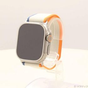 〔中古〕Apple(アップル) Apple Watch Ultra 2 GPS + Cellular 49mm チタニウムケース オレンジ／ベージュトレイルループ〔269-ud〕
