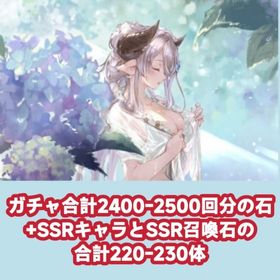 ガチャ合計2400-2500回分の石+SSRキャラとSSR召喚石の合計220-230体 | グラブルのアカウントデータ、RMTの販売・買取一覧