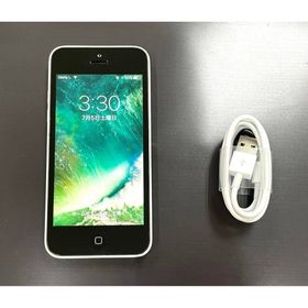 アップル(Apple)の超美品‼ iPhone5c Softbank 16GB+バッテリー新品+ガラス付(スマートフォン本体)