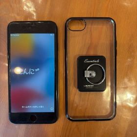 iPhone 7 ブラック 透明ケース付き