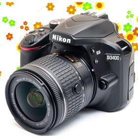 ニコン(Nikon)の美品 Nikon D3400☆スマホ転送OK♪☆小型・軽量・高機能一眼レフ♪(デジタル一眼)