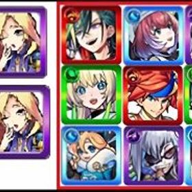 マサムネ+八雲+ルシファー×2+エクスカリバー+マナ+赤枠ランダム4体+オーブ3700個、 モバイルゲームモンスト