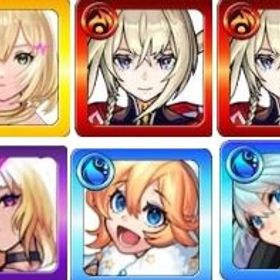 エル×2+マサムネ×2+八雲+ルシファー+アナスタシア+ネオ+ソロモン+ウリエル+オーブ3970 モバイルゲームモンスト