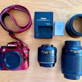 デジタル一眼レフカメラ NikonニコンD3300 ダブルズームキット レッド