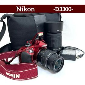 <Nikon>デジタル一眼レフカメラ D3300ダブルズームキット レッド
