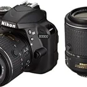 【中古】(非常に良い)Nikon デジタル一眼レフカメラ D3300 ダブルズームキット2 ブラック