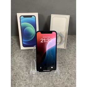アイフォーン(iPhone)の美品 国内版 SIMフリー iPhone12 mini 64GB ブルー色(スマートフォン本体)