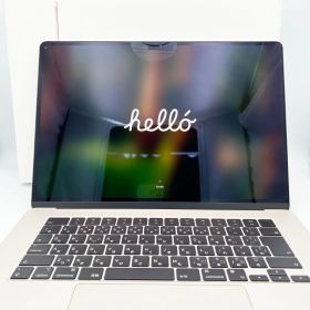 【中古・美品】MacBook Air Liquid Retin 15.3インチ Apple M2チップ MQKU3J/A スターライト 本体 マックブックエアー