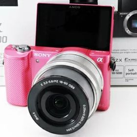 【中古】 SONY ミラーレス一眼 α5000 パワーズームレンズキット ピンク ILCE-5000L-P