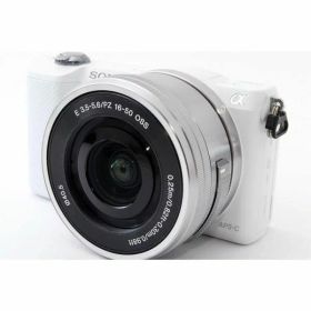 【中古】ソニー SONY α5000 ホワイトレンズキット 美品 自撮りできる&Wi-Fiで