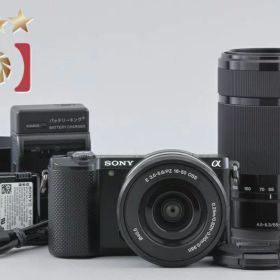 【中古】SONY ソニー α5000 ILCE-5000 ダブルズームレンズキット ブラック シャッター回数僅少