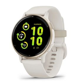 ガーミン vivoactive 5 Ivory / Cream Gold 【Suica対応】スマートウォッチ 010-02862-41 [0100286241]【返品種別A】