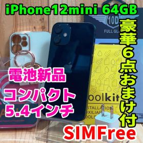SIMフリー 本体 iPhone 12 mini 64 GB ブラック 509