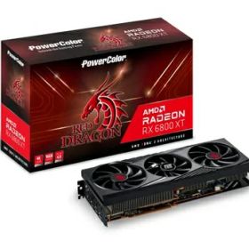 【中古】（新古品・未使用品） PowerColor AMD Radeon RX 6800 XT搭載 グラフィックスカード オリジナルファンモデル RED DRAGON [AXRX 6800XT 16GBD6-3DHR/OC]