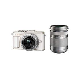 OLYMPUS ミラーレス一眼カメラ PEN E-PL10 EZダブルズームキット ホワイト(中古品)