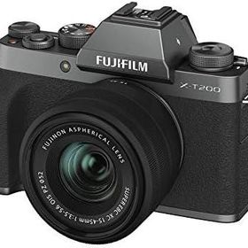 【中古】FUJIFILM ミラーレス一眼カメラ X-T200レンズキット ダークシルバー X-T200LK-DS