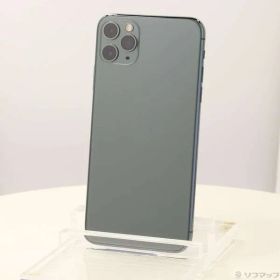 〔中古品〕 iPhone11 Pro Max 256GB ミッドナイトグリーン MWHM2J／A SIMフリー【258】