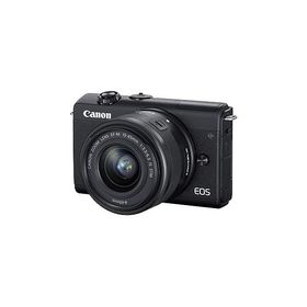 Canon ミラーレス一眼カメラ EOS M200 標準ズームキット ブラック EOSM200BK-154(中古品)