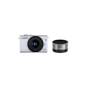 Canon ミラーレス一眼カメラ EOS M200 ダブルレンズキット ホワイト EOSM200WH-W(中古品)