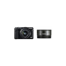 Canon ミラーレス一眼カメラ EOS M3 ダブルレンズキット(ブラック) EF-M15-45mm (中古品)