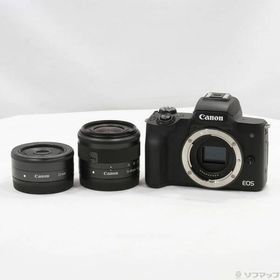 〔中古〕Canon(キヤノン) 期間特価対象品 EOS Kiss M (ブラック) ダブルレンズキット〔196-ud〕